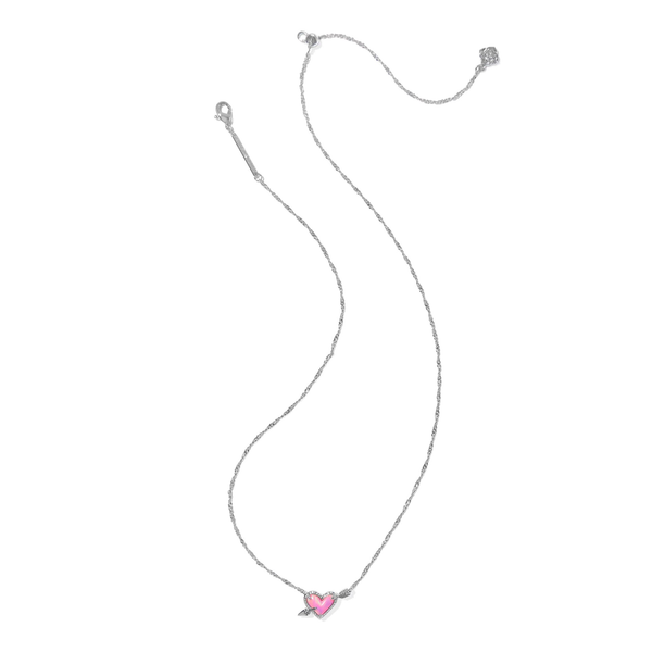Ari Heart Arrow Silver Short Pendant Necklace by Kendra Scott Image 3 Kiefer Jewelers Lutz, FL