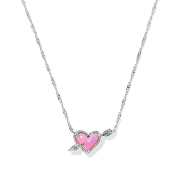 Ari Heart Arrow Silver Short Pendant Necklace by Kendra Scott Kiefer Jewelers Lutz, FL