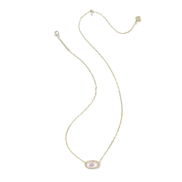 Elisa Pave Frame Gold Short Pendant Necklace  by Kendra Scott Image 2 Kiefer Jewelers Lutz, FL