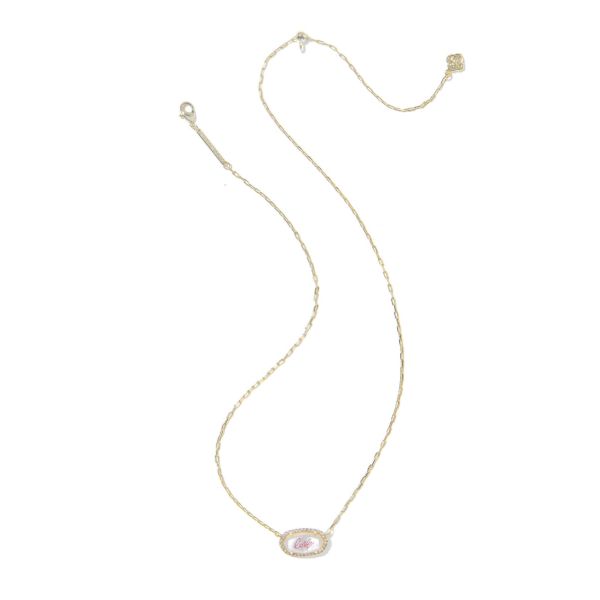 Elisa Pave Frame Gold Short Pendant Necklace  by Kendra Scott Image 2 Kiefer Jewelers Lutz, FL