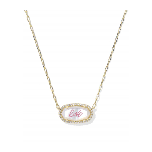 Elisa Pave Frame Gold Short Pendant Necklace  by Kendra Scott Kiefer Jewelers Lutz, FL
