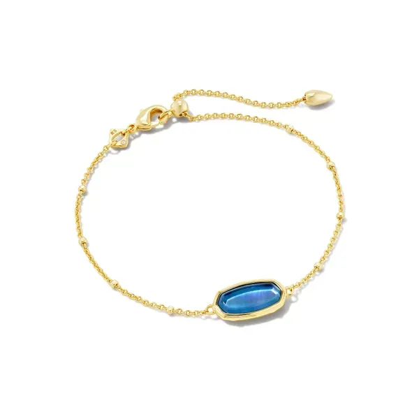 Kendra Scott Elaina Dlct Gold Dark Blue Mother Of Pearl Bracelet Kiefer Jewelers Lutz, FL