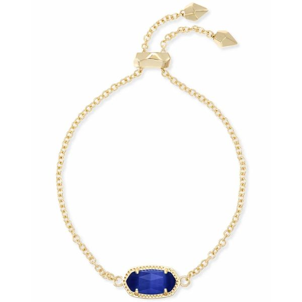 Kendra Scott Elaina Gold Cobalt Cats Eye Bracelet Kiefer Jewelers Lutz, FL