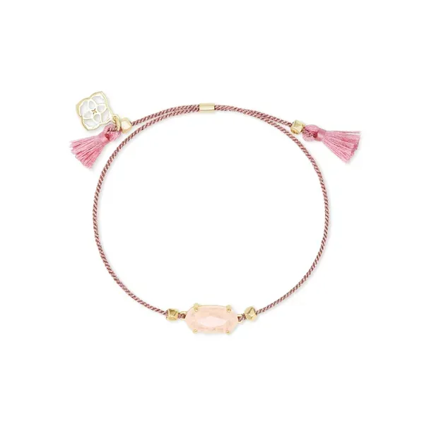 Kendra Scott Everlyne Pink Cord Friendship Bracelet in Rose Quartz Kiefer Jewelers Lutz, FL