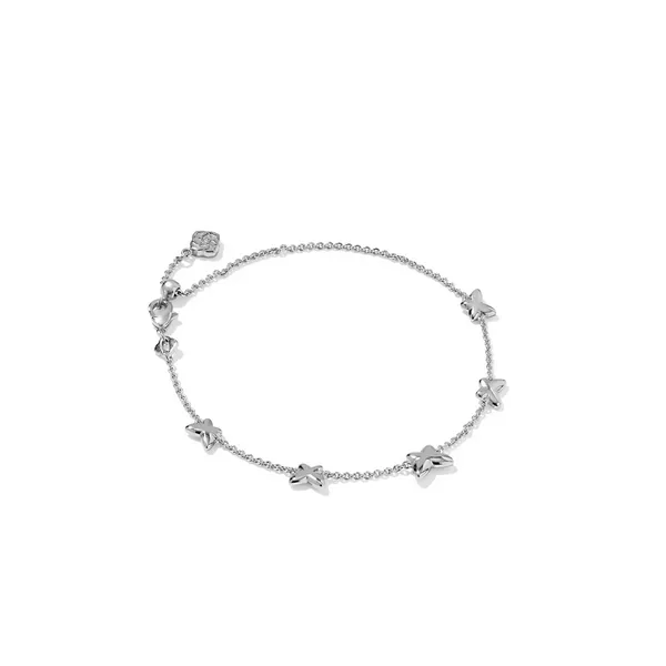Lilllia Butterfly Silver Enamel Delicate Chain Bracelet by Kendra Scott Image 2 Kiefer Jewelers Lutz, FL
