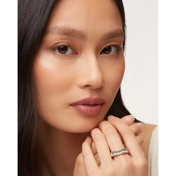 Kendra Scott Jack Gold Band Ring in White Crystal Image 2 Kiefer Jewelers Lutz, FL