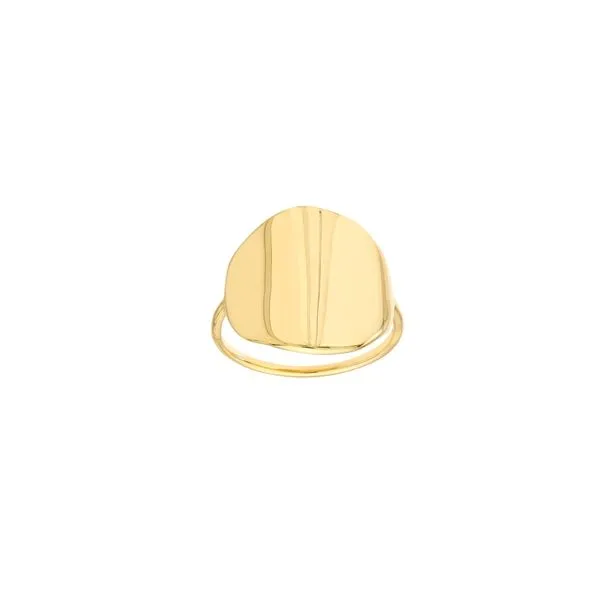 14K Organic Shape Engravable Round Ring Kiefer Jewelers Lutz, FL