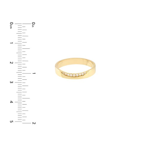 14K Diamond Curved Side Polished Ring Image 3 Kiefer Jewelers Lutz, FL