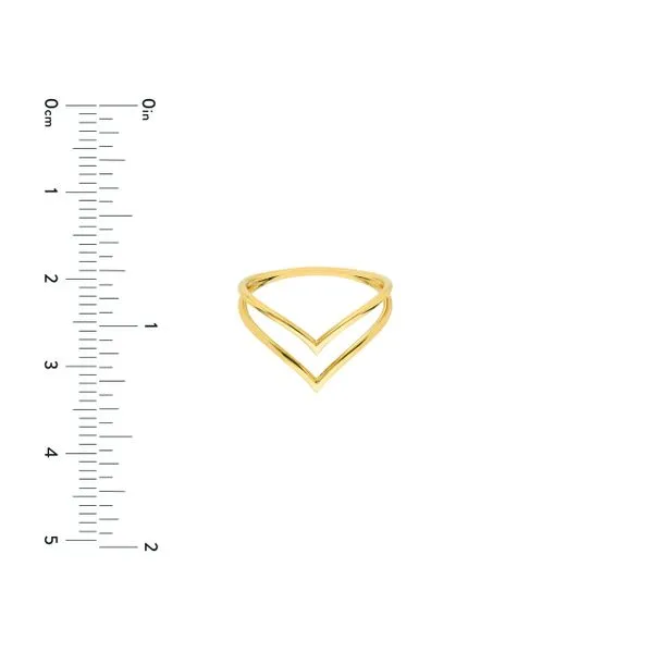 14K Double V Ring Image 4 Kiefer Jewelers Lutz, FL