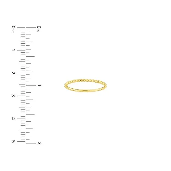 14K Beaded Design Single Row Ring Image 4 Kiefer Jewelers Lutz, FL