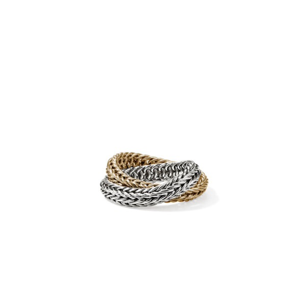 John Hardy 14KY and SS Kami Crossover Ring Image 4 Kiefer Jewelers Lutz, FL