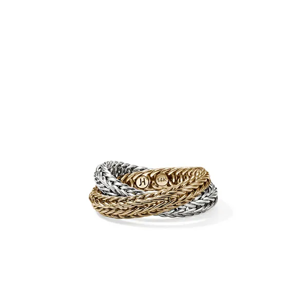 John Hardy 14KY and SS Kami Crossover Ring Kiefer Jewelers Lutz, FL