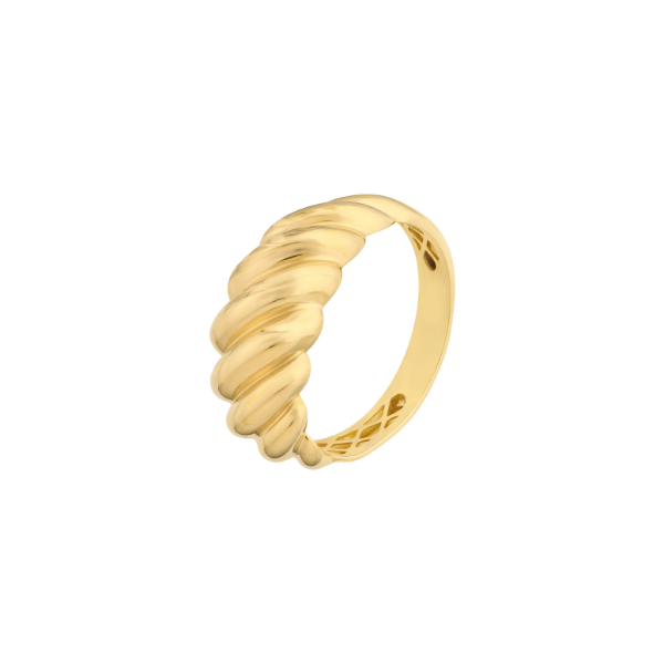 14KY Polished Twist Ribbed Ring Image 2 Kiefer Jewelers Lutz, FL