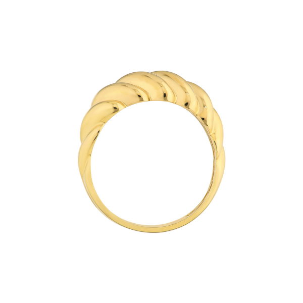 14KY Polished Twist Ribbed Ring Image 4 Kiefer Jewelers Lutz, FL