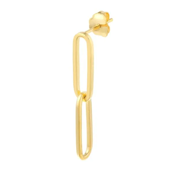 14K Paper Clip Earrings Image 3 Kiefer Jewelers Lutz, FL