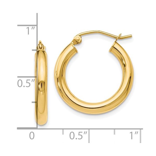 14K Small Hoop Earrings Image 3 Kiefer Jewelers Lutz, FL