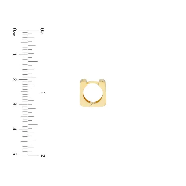 14K Small Square Hoop Earrings Image 4 Kiefer Jewelers Lutz, FL