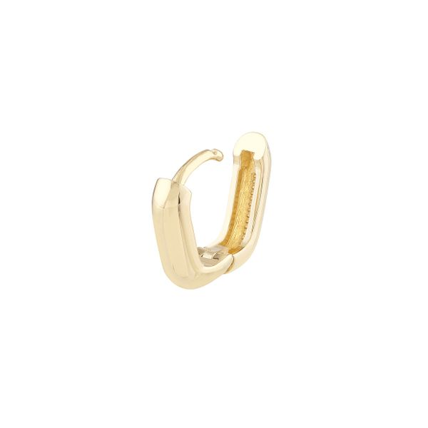14K Oblong Hoop Earrings Image 3 Kiefer Jewelers Lutz, FL