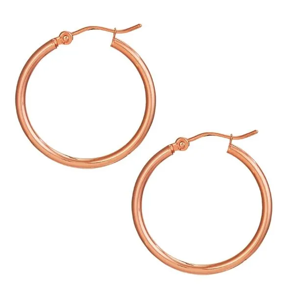 14KR 25mm Polished Hoops Kiefer Jewelers Lutz, FL