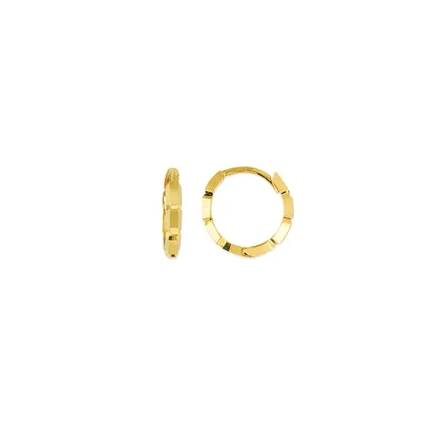14K Diamond Cut Huggie Earrings Kiefer Jewelers Lutz, FL