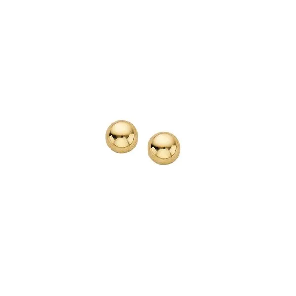 14K 5mm Polish Ball Studs Kiefer Jewelers Lutz, FL