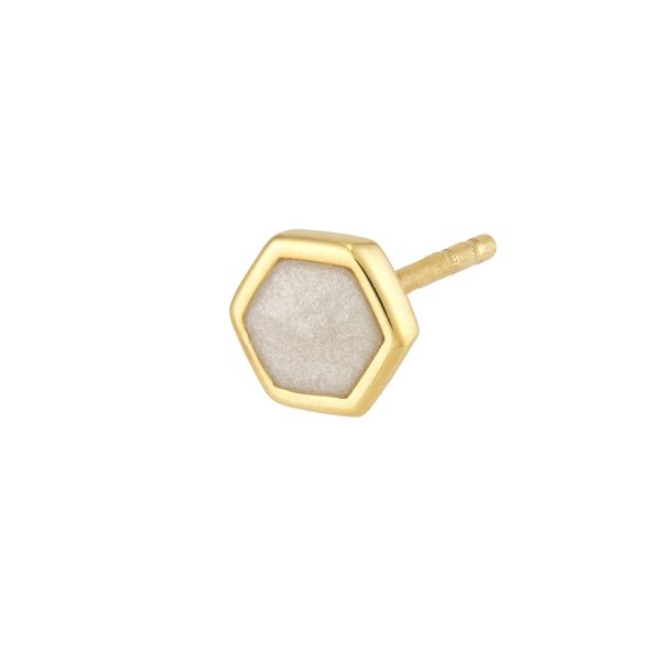 14K Gold Hexagon Earrings Image 2 Kiefer Jewelers Lutz, FL