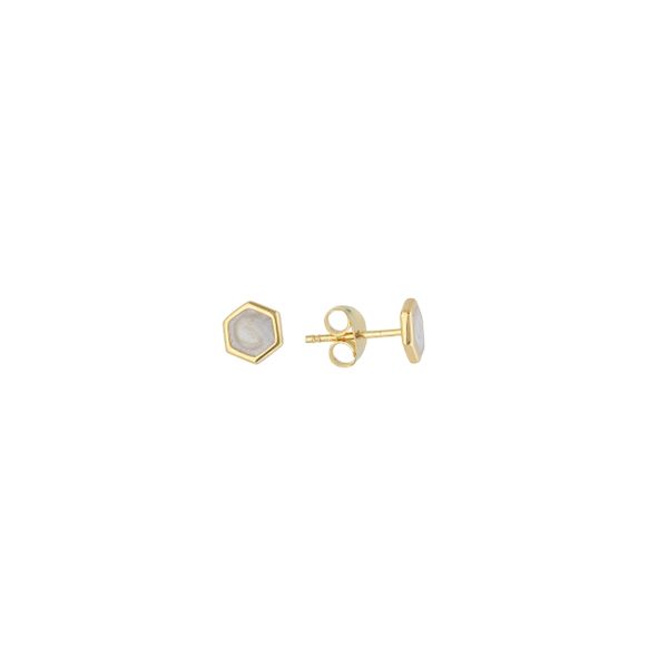 14K Gold Hexagon Earrings Kiefer Jewelers Lutz, FL