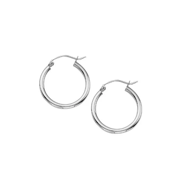 14KW 20mm Polished Hoops Kiefer Jewelers Lutz, FL