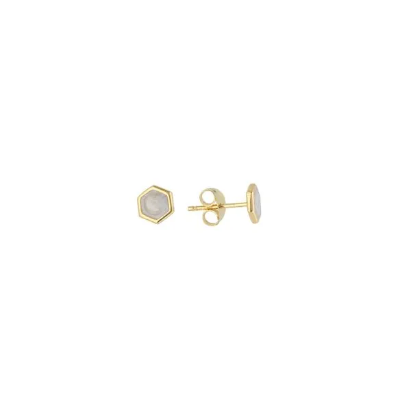 14K Gold Hexagon Earrings Kiefer Jewelers Lutz, FL