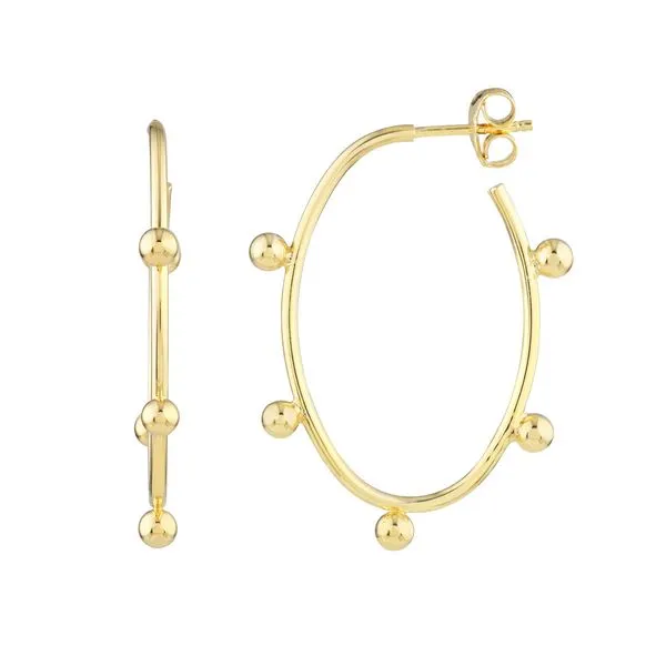 14K Oval Wire Hoop Earrings Kiefer Jewelers Lutz, FL