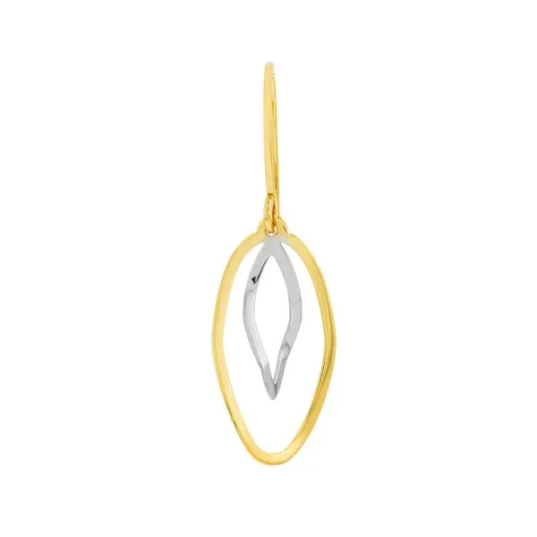 14K 2T Floating Ovals Dangle Earrings Image 2 Kiefer Jewelers Lutz, FL