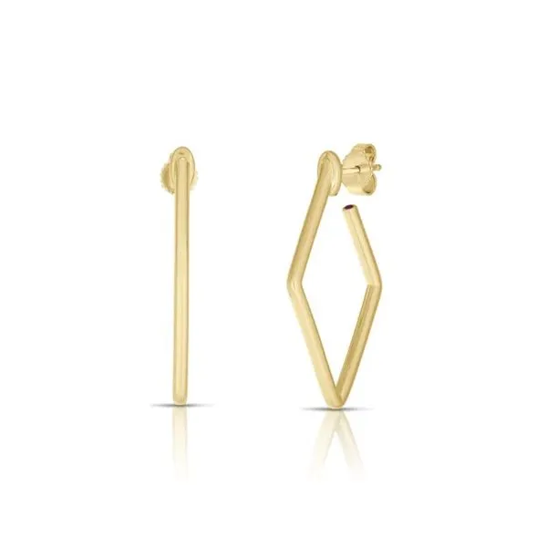 Roberto Coin 14K Small Square Hoop Earrings Kiefer Jewelers Lutz, FL
