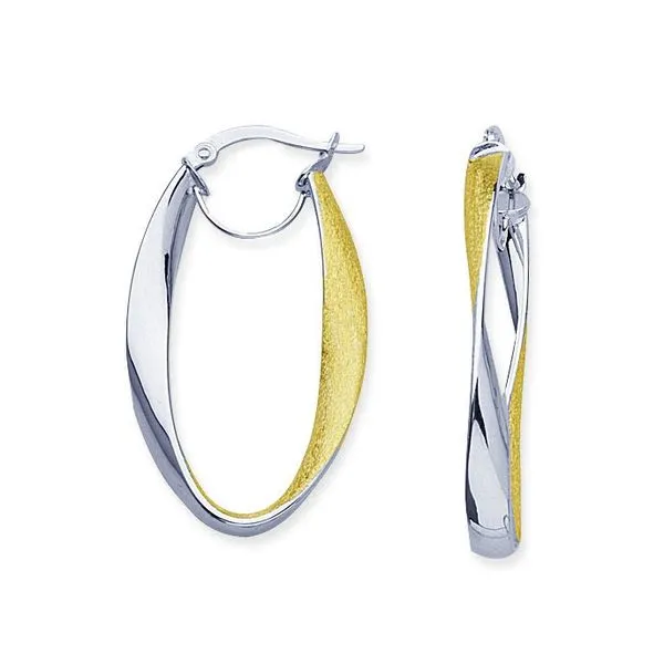 14K 2Tone Hoop Earrings Kiefer Jewelers Lutz, FL