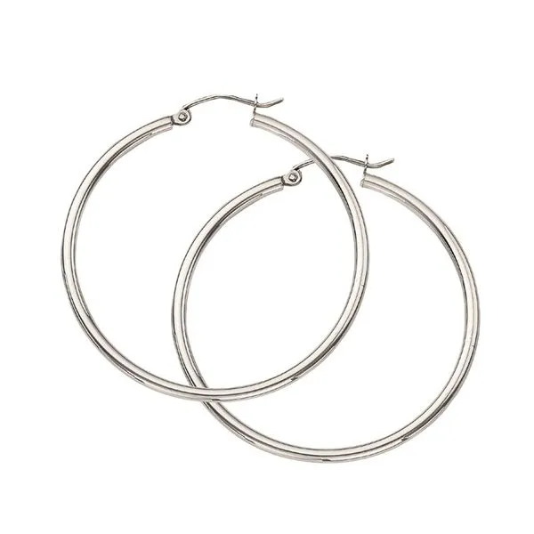 14KW 40mm Polished Hoops Kiefer Jewelers Lutz, FL
