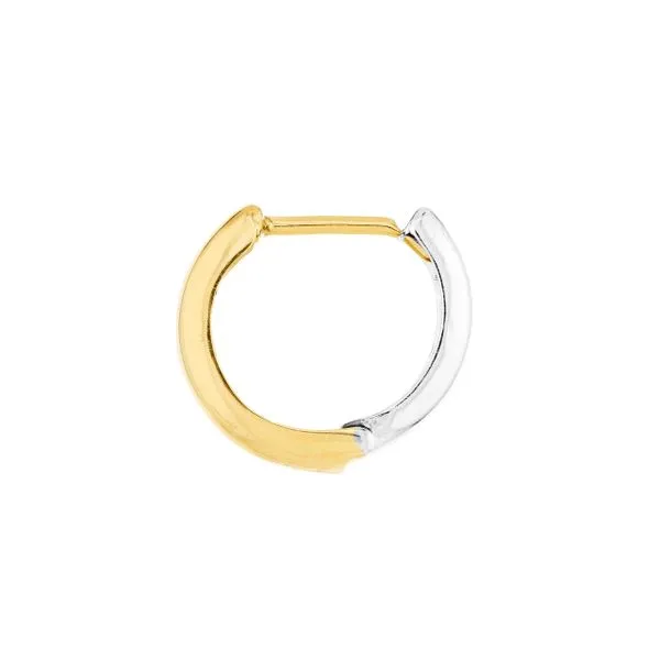 TWO TONE HUGGIE EARRING (1.15g) Image 2 Kiefer Jewelers Lutz, FL