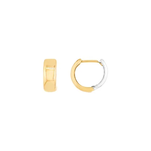 TWO TONE HUGGIE EARRING (1.15g) Kiefer Jewelers Lutz, FL