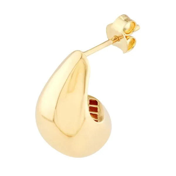 14K Teardrop Dome Earrings Image 2 Kiefer Jewelers Lutz, FL