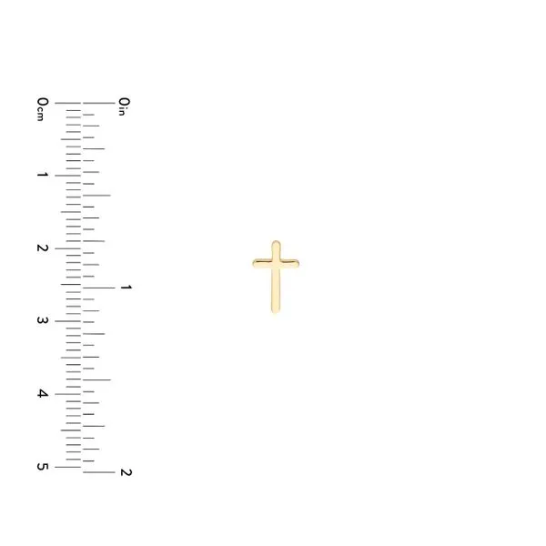 14K Cross Stud Earring Image 4 Kiefer Jewelers Lutz, FL