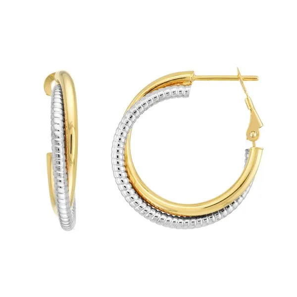 14KYW TWISTED HOOP EARRINGS Kiefer Jewelers Lutz, FL