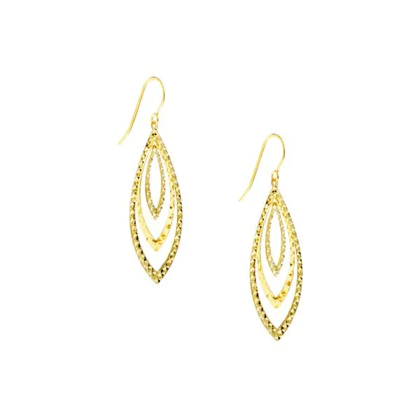14K Triple Marquise Drop Earrings Kiefer Jewelers Lutz, FL