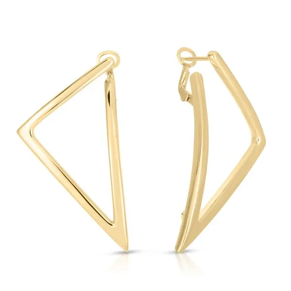Roberto Coin 18K Designer Medium Triangle Earrings Kiefer Jewelers Lutz, FL