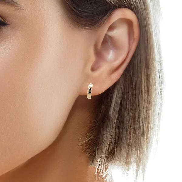 10K Pattern Round Hoop Earring Image 2 Kiefer Jewelers Lutz, FL