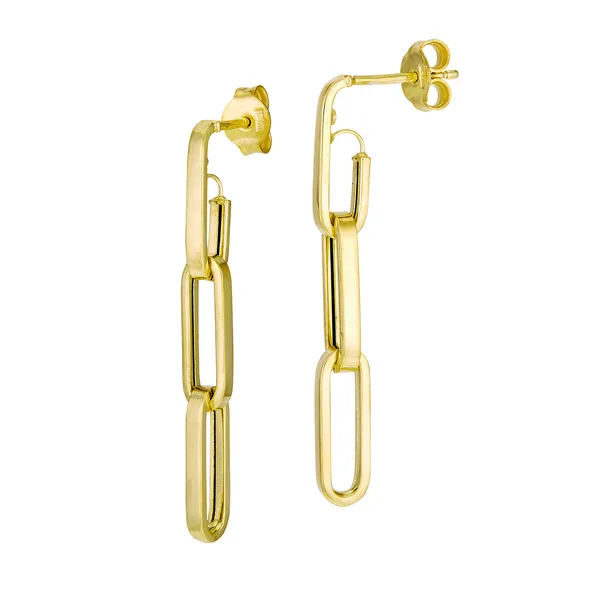 14KY Paperclip Link Drop Earrings Kiefer Jewelers Lutz, FL