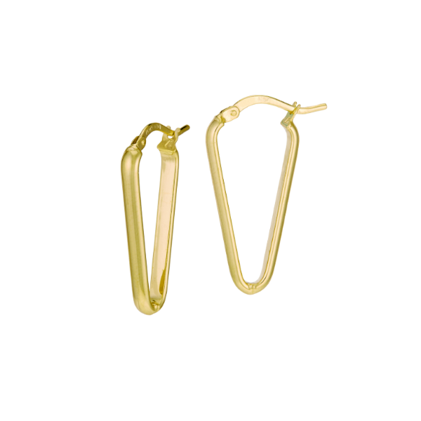 14KY Triangular Hoop Earrings Kiefer Jewelers Lutz, FL