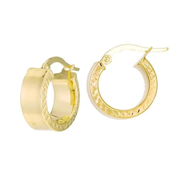 Diamond Cut & Textured Hoops Kiefer Jewelers Lutz, FL