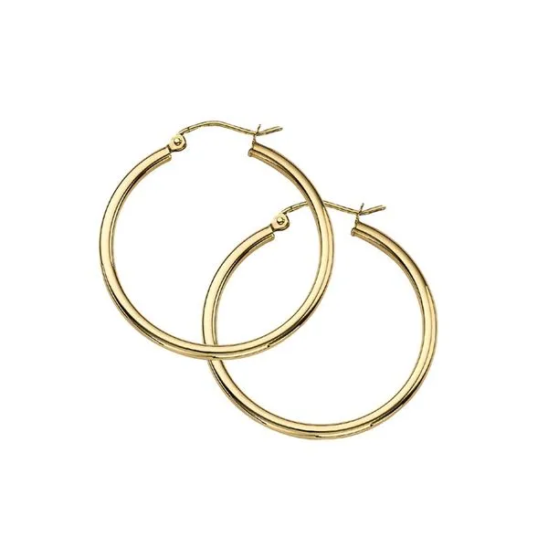 14KY 40mm Polished Hoops Kiefer Jewelers Lutz, FL