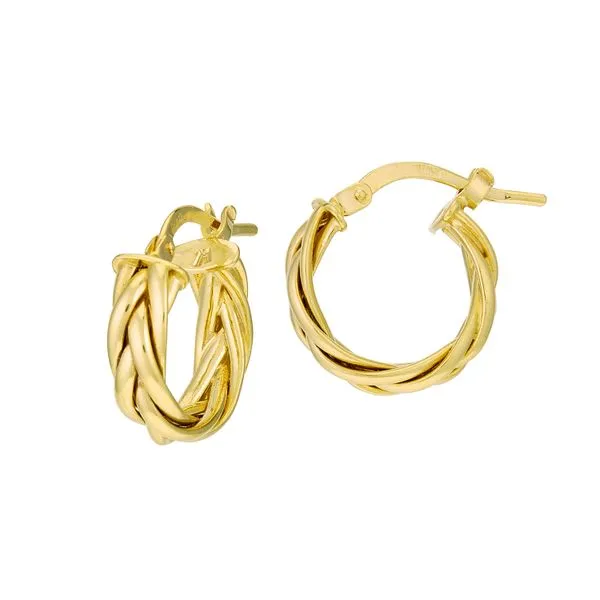 14K Braided Hoop Earrings Kiefer Jewelers Lutz, FL