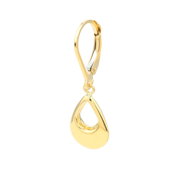 10KY Puffy Teardrop Dangle Earrings Image 2 Kiefer Jewelers Lutz, FL