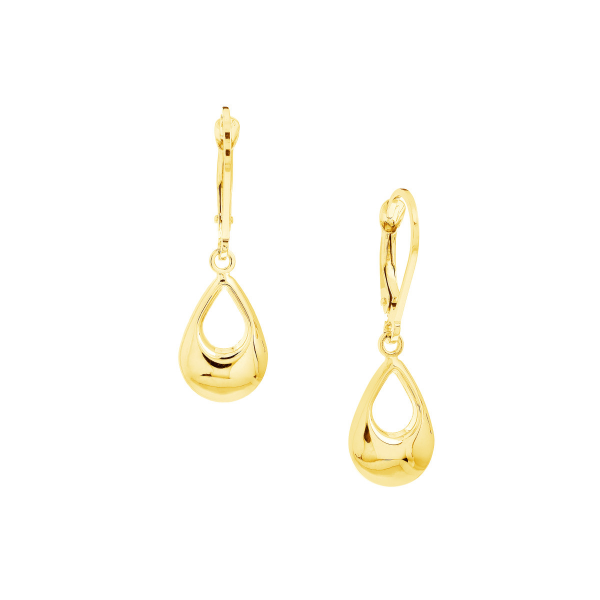 10KY Puffy Teardrop Dangle Earrings Kiefer Jewelers Lutz, FL