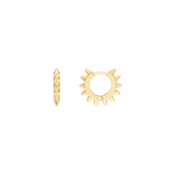 14KY Spike Huggie Hoop Earrings Kiefer Jewelers Lutz, FL